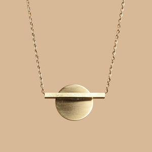 Solar gold necklace