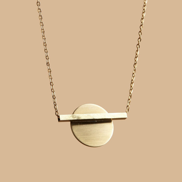 Solar gold necklace